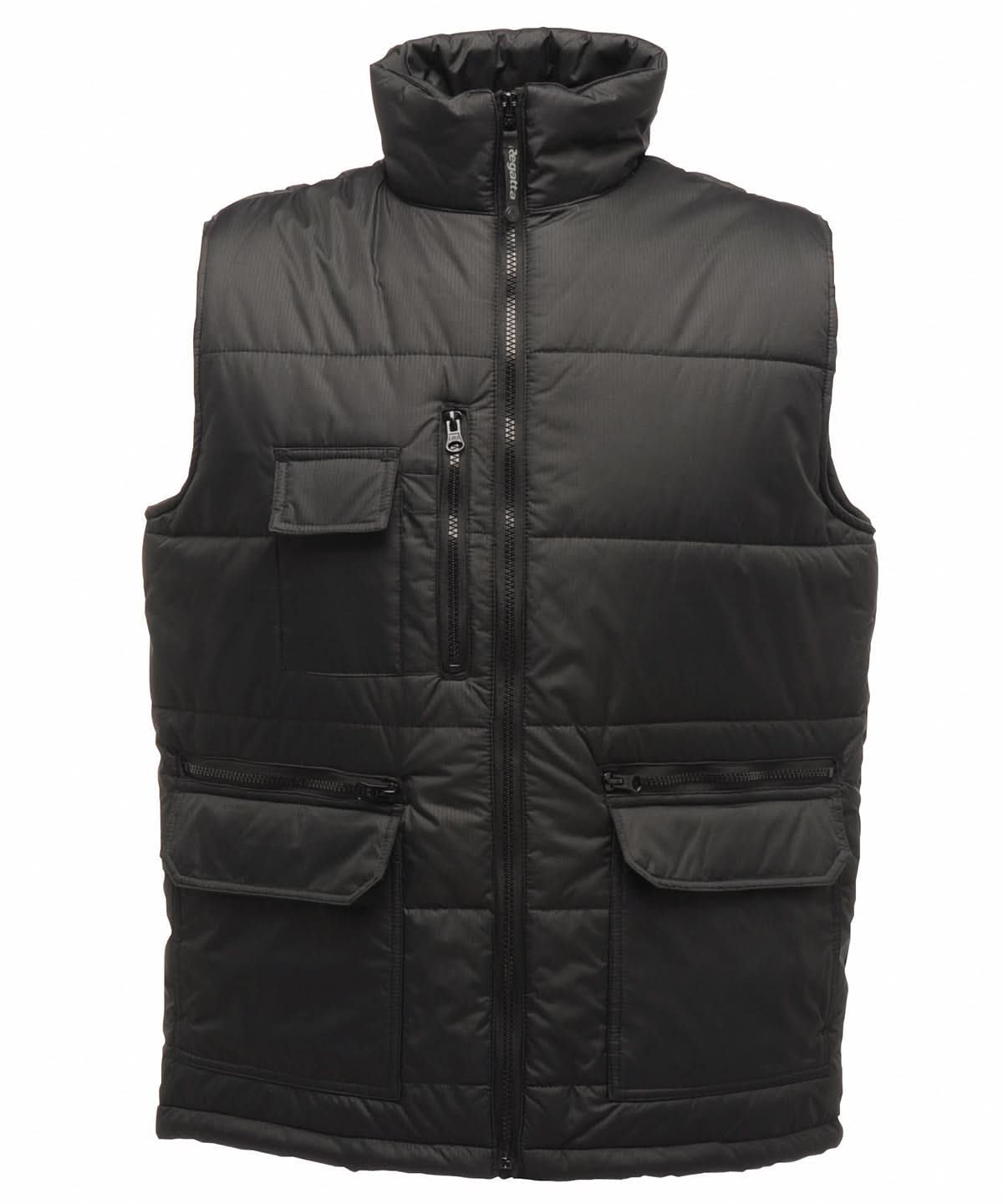 Regatta Professional Steller multi zip bodywarmer RG074 - Black - Customisable Bodywarmers
