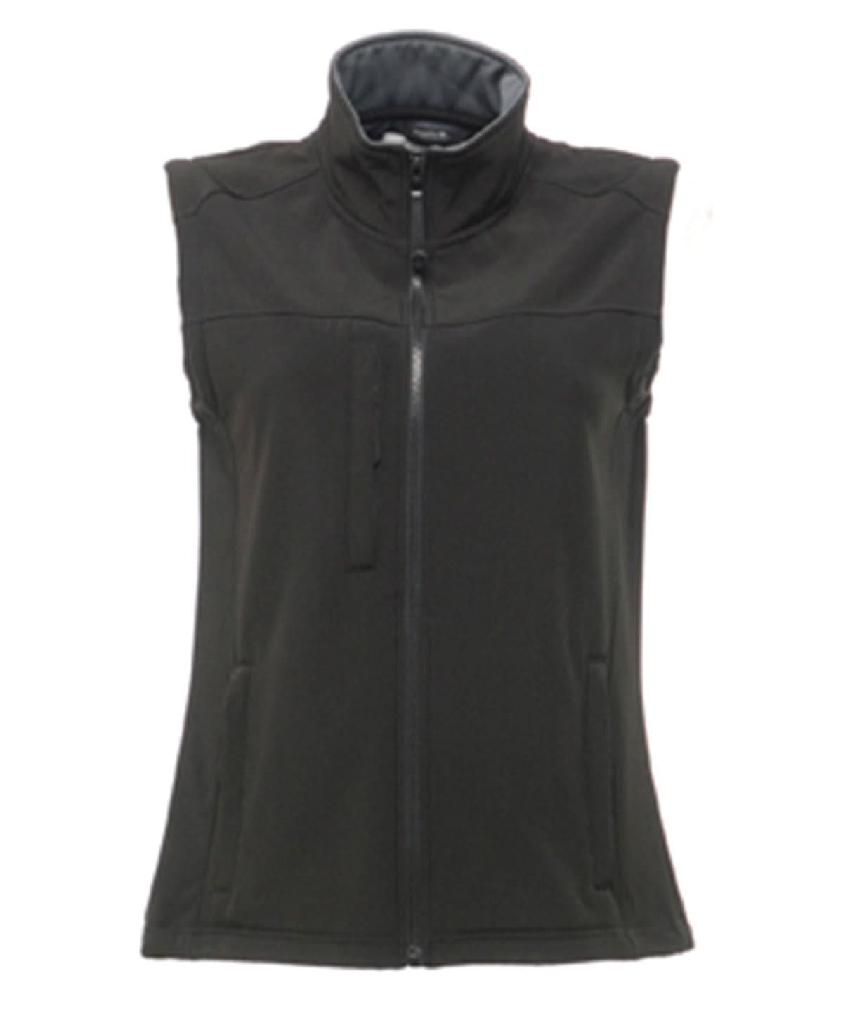 Regatta Professional Womens Flux softshell bodywarmer RG155 - All Black - Customisable Bodywarmers