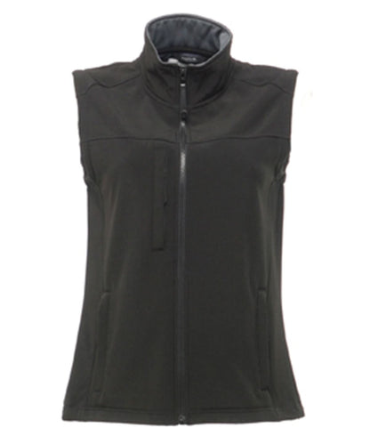 Regatta Professional Womens Flux softshell bodywarmer RG155 - All Black - Customisable Bodywarmers