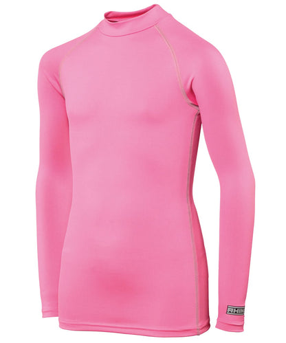 Rhino baselayer long sleeve juniors RH01B - Pink - Customisable Baselayers