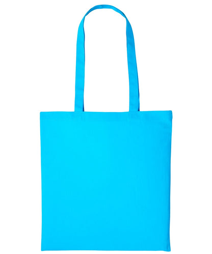 Nutshell Cotton shopper long handle RL100 - Hawaiian Blue One size - Customisable Bags