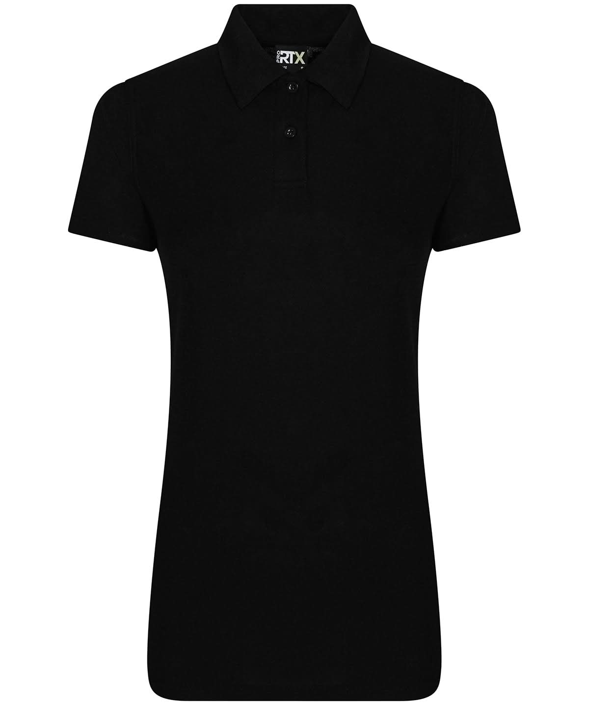 ProRTX Womens pro polyester polo RX05F - Black - Customisable Polos