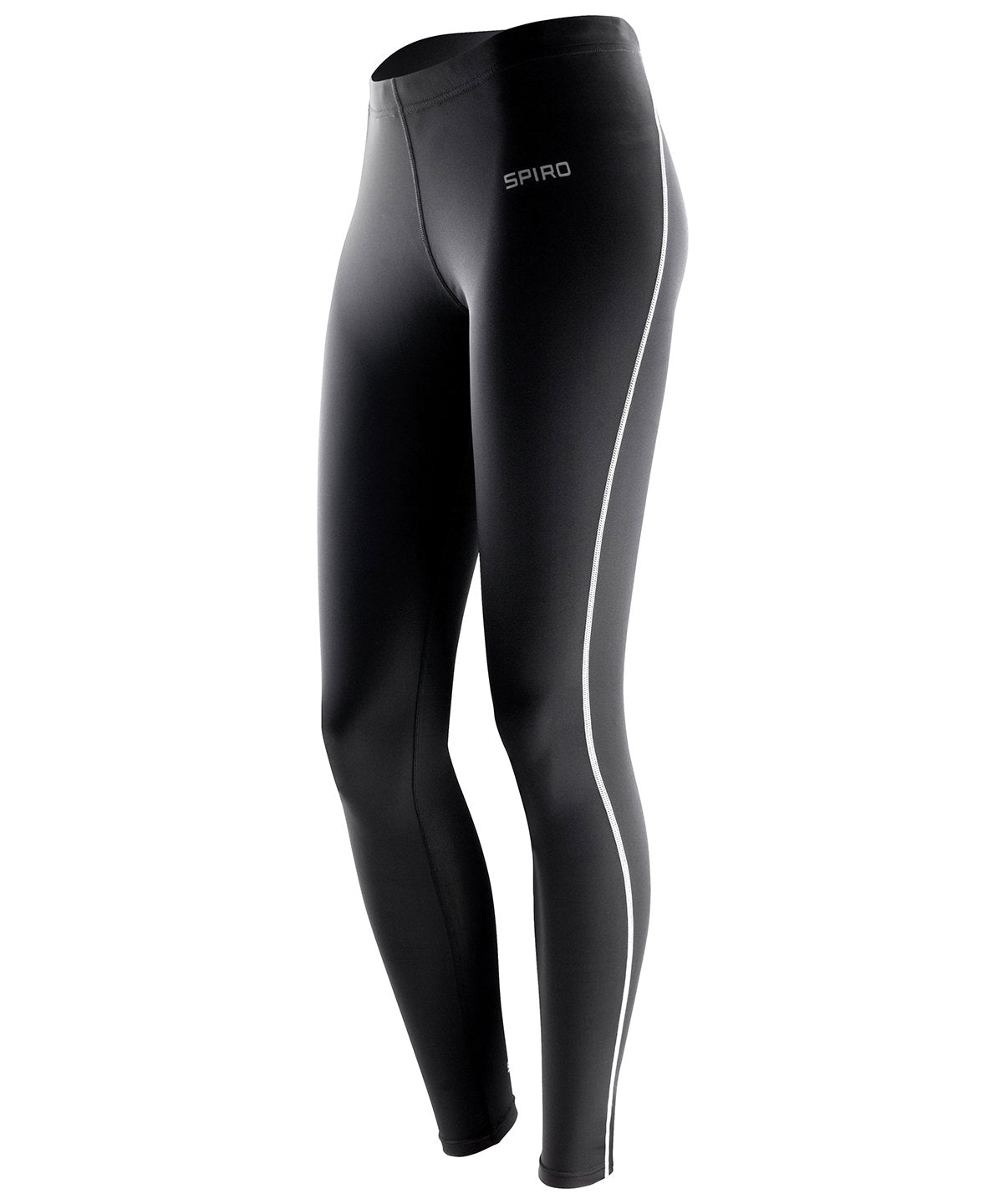 Women's Spiro bodyfit baselayer leggings - S251F - Black - Customisable Baselayers