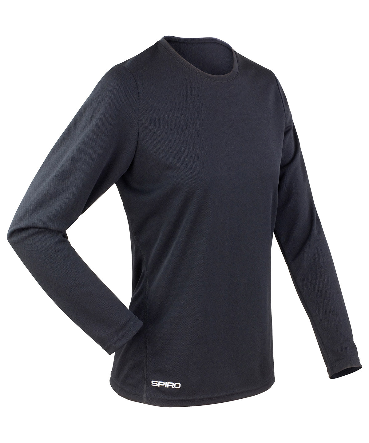 Women's Spiro quick-dry long sleeve t-shirt - S254F - Black - Customisable T-Shirts