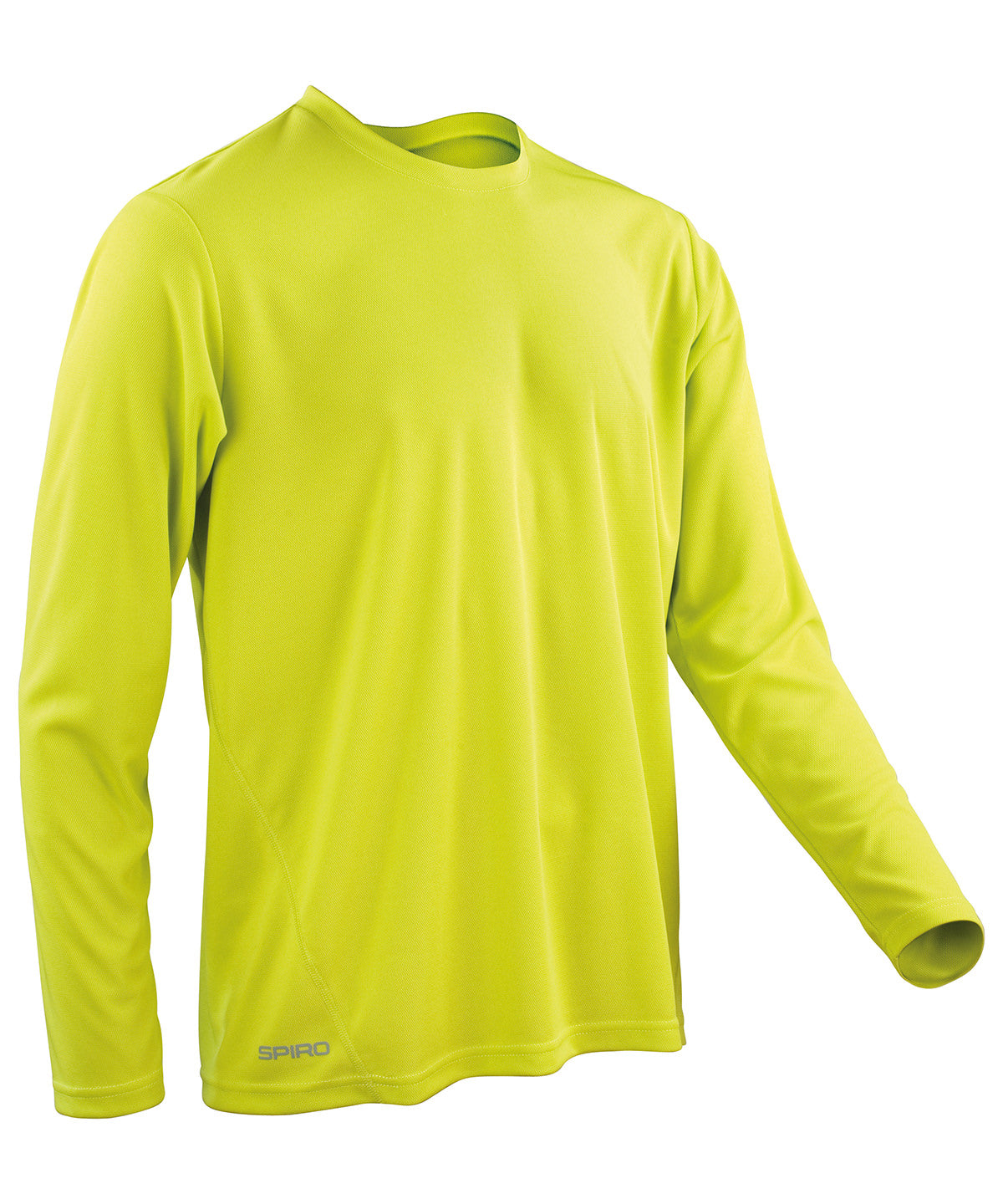 Spiro quick-dry long sleeve t-shirt - S254M - Lime Green - Customisable T-Shirts