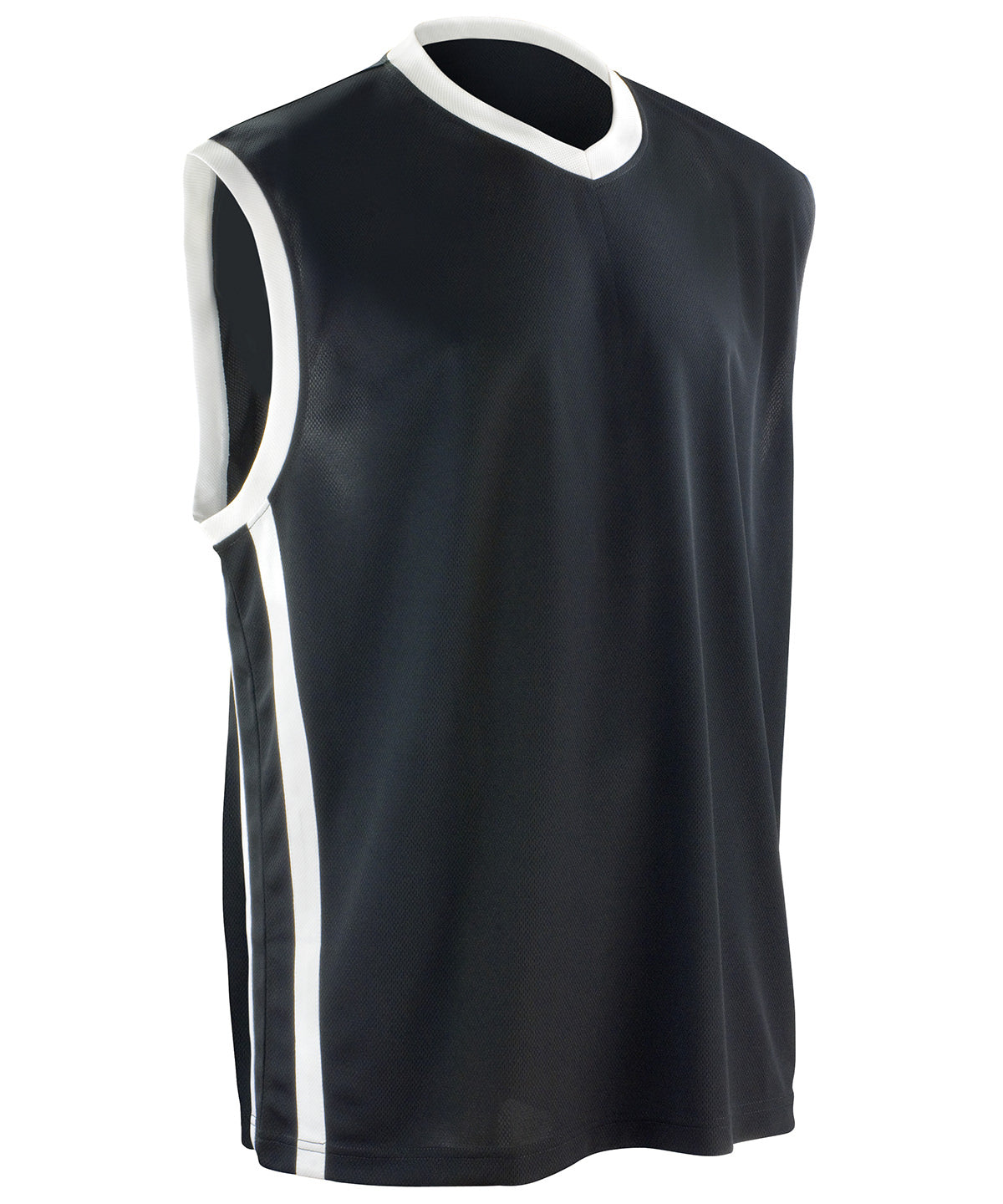 Basketball quick-dry top - S278M - Black White - Customisable Vests (t-shirt)