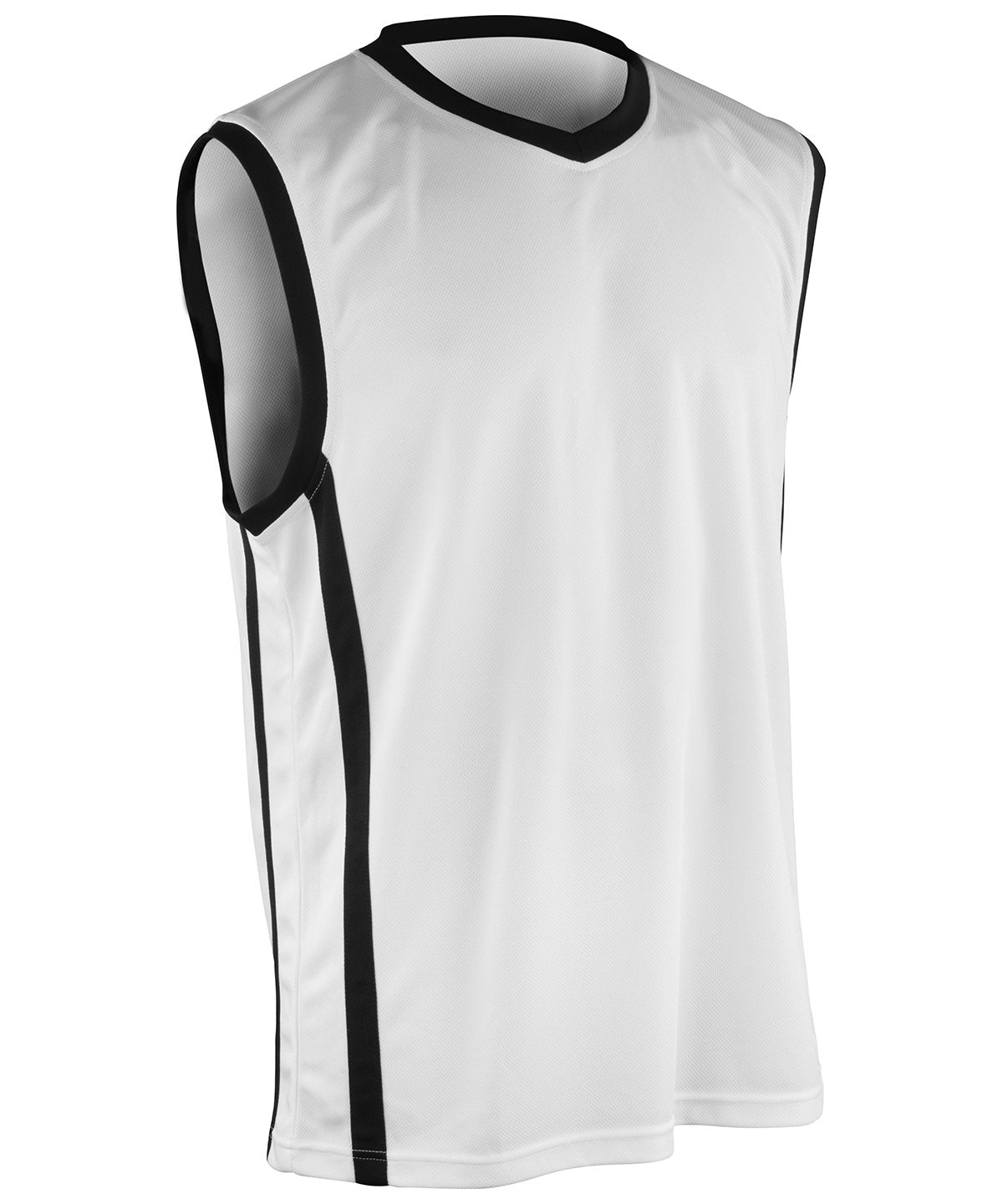 Basketball quick-dry top - S278M - White Black - Customisable Vests (t-shirt)