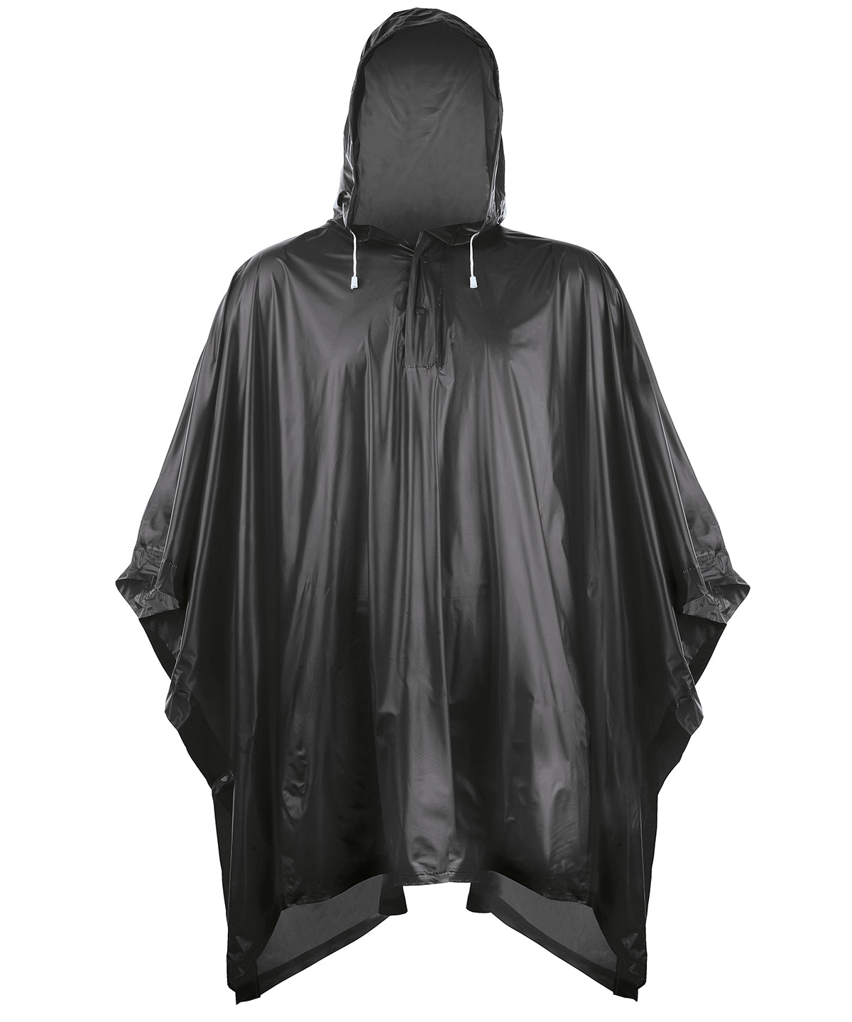 Plastic poncho - SC010 - Black One size - Customisable Ponchos