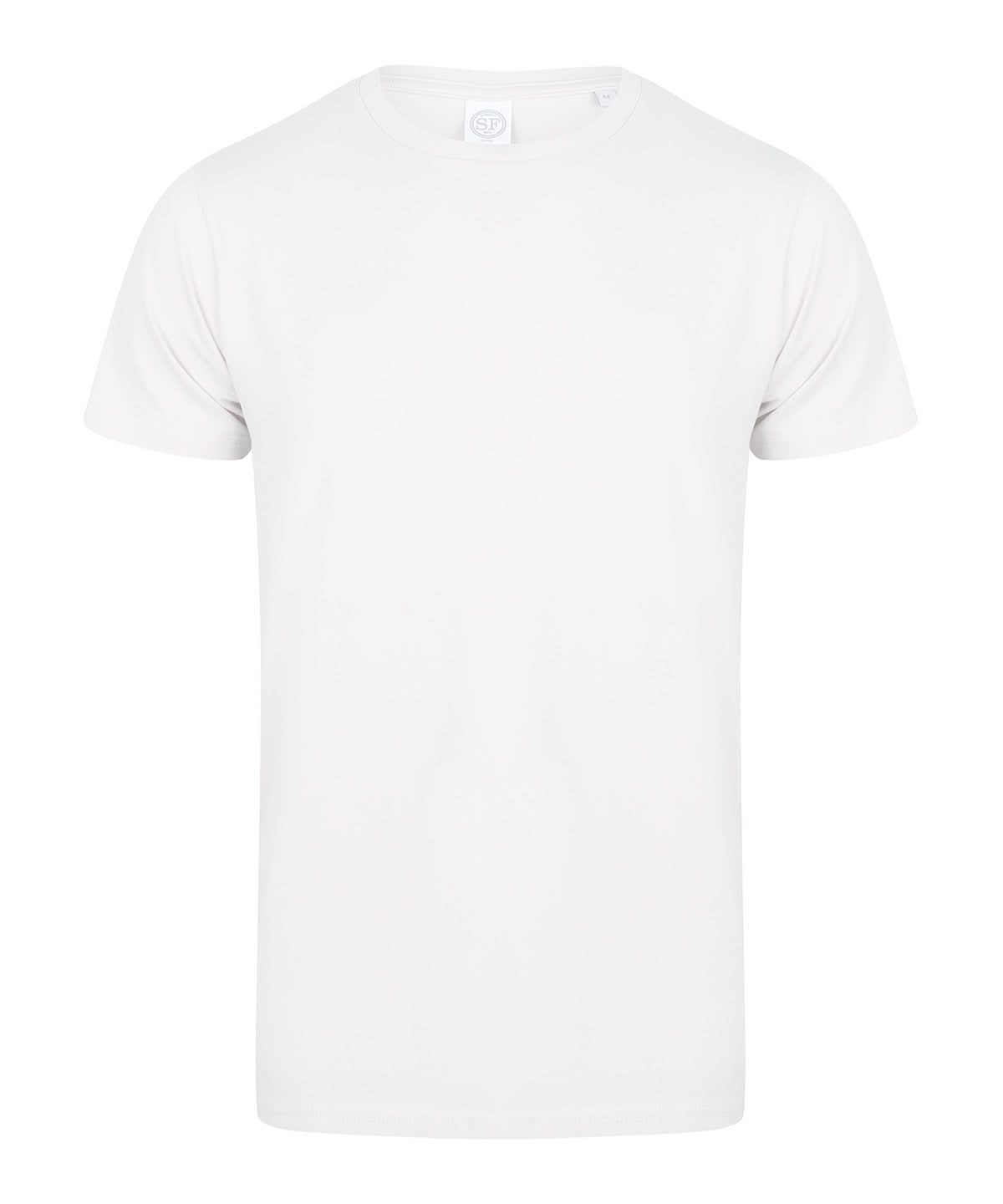 SF Mens feel good stretch t shirt 121 SF121 - White* - Customisable T-Shirt