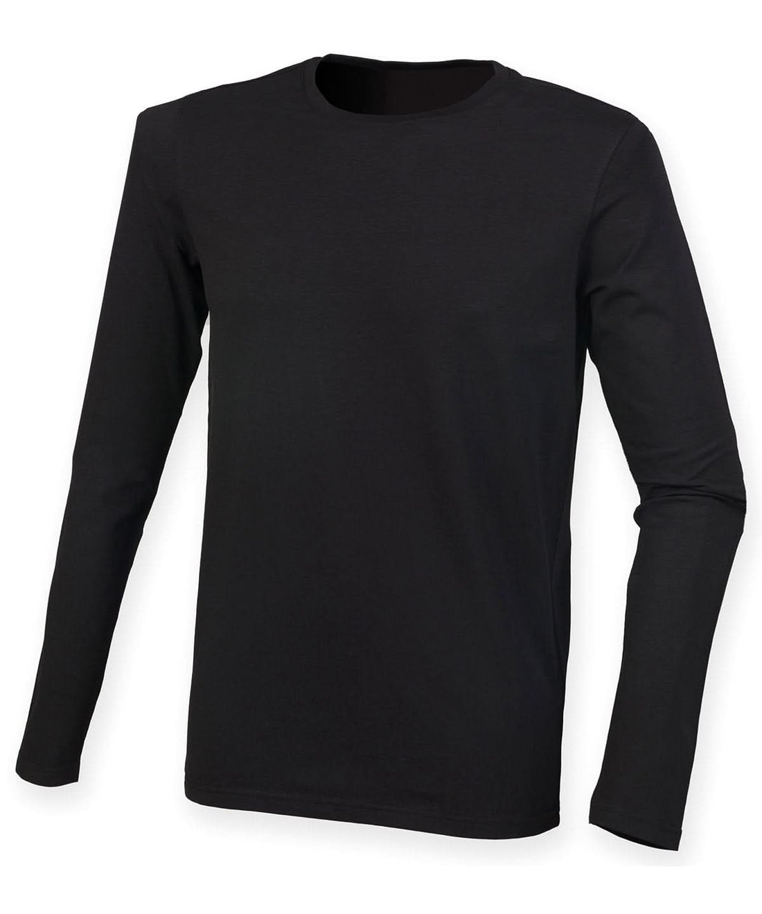 Feel good long sleeved stretch t shirt 124 - SF124 - Black - Customisable T-Shirt