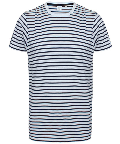 SF Unisex striped T 202 SF202 - White Oxford Navy - Customisable T-Shirt