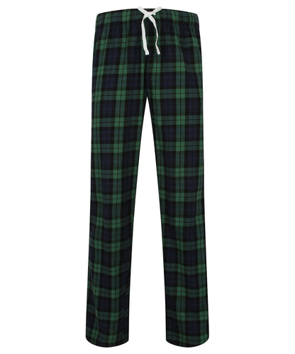 SF Tartan lounge pants M83 SFM83 - Navy Green Check - Customisable Loungewear Bottoms