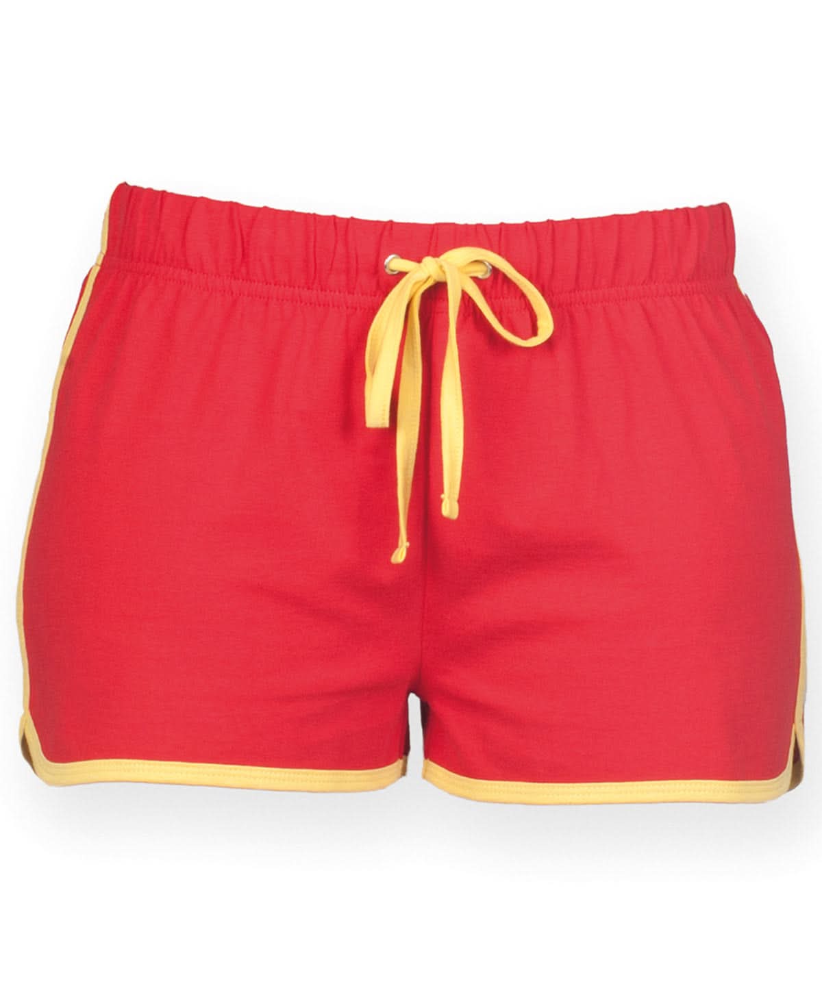 SF Womens retro shorts SK069 - Red Yellow - Customisable Shorts