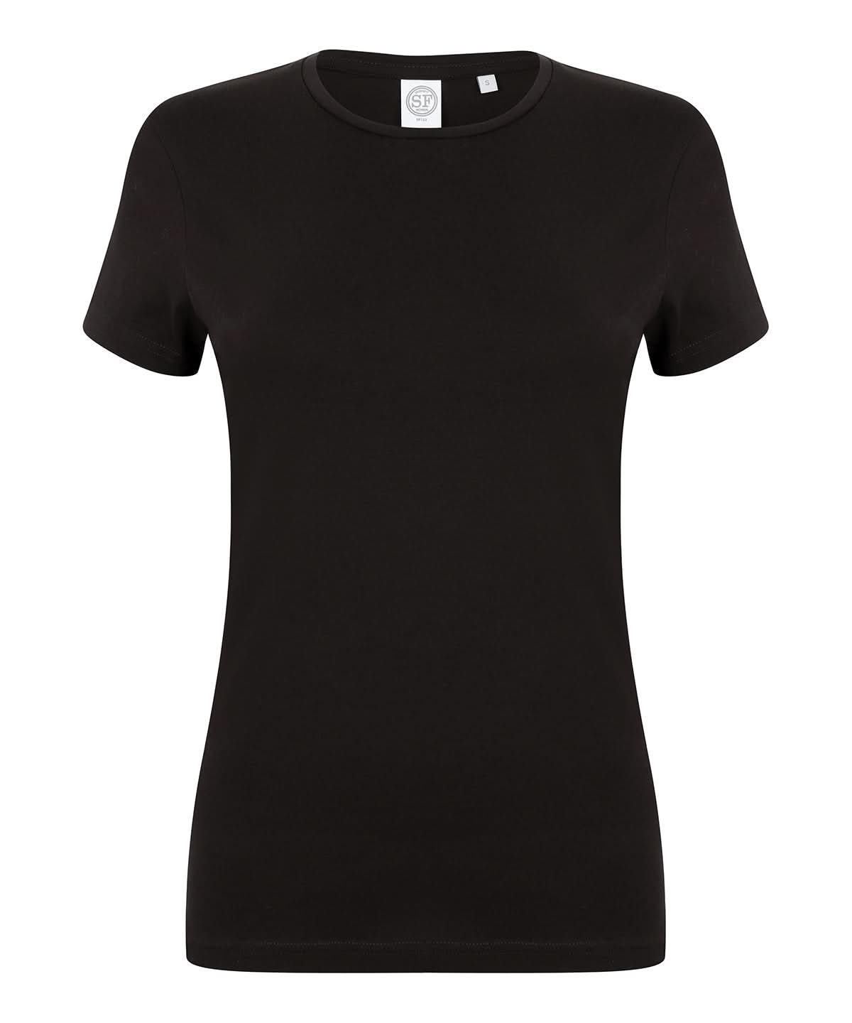 SF Feel good womens stretch t shirt SK121 - Black - Customisable T-Shirt