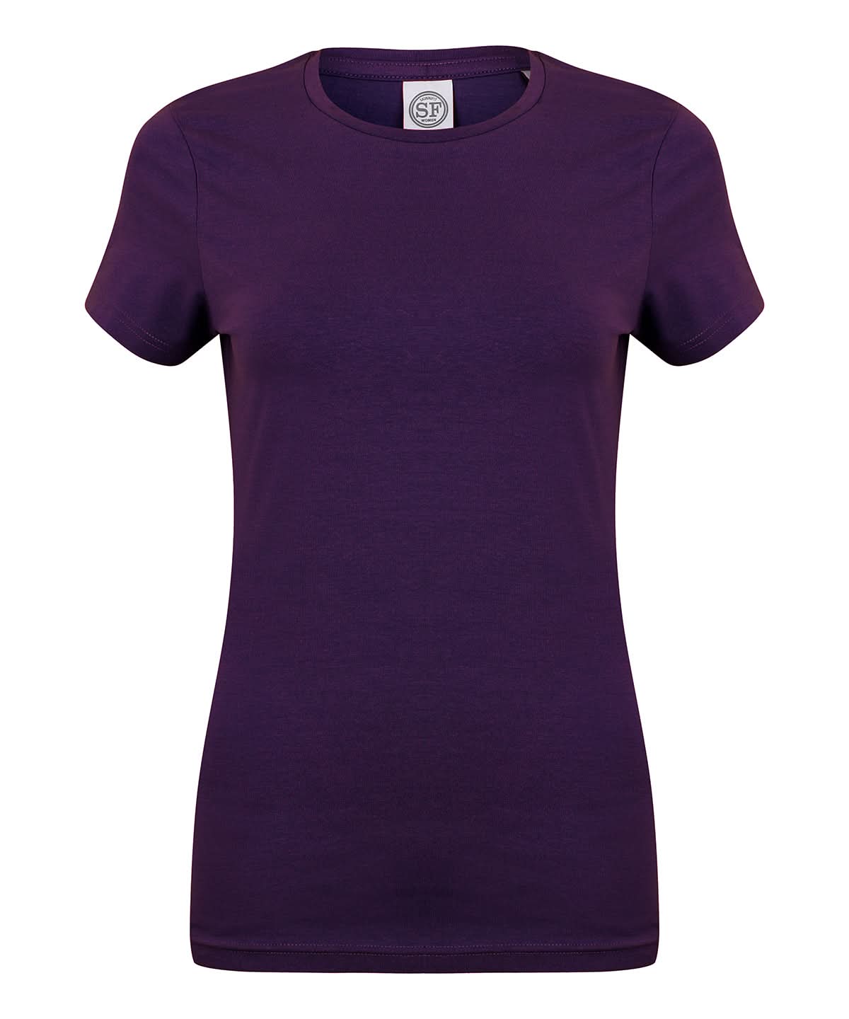 SF Feel good womens stretch t shirt SK121 - Deep Purple - Customisable T-Shirt