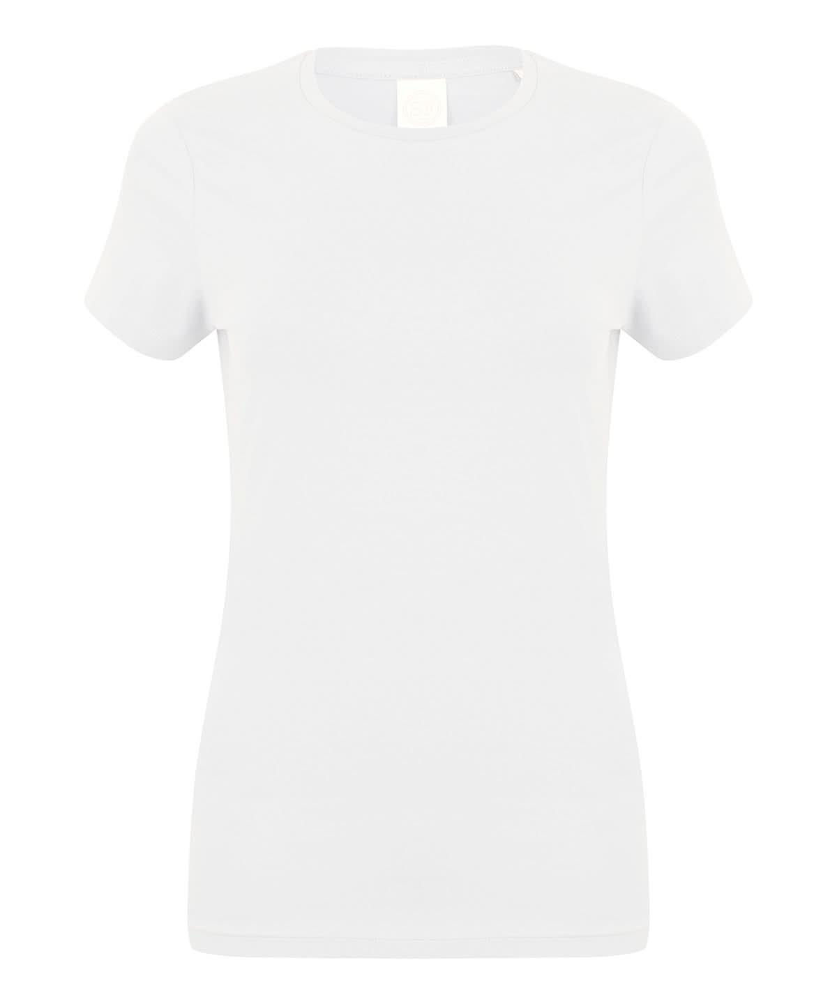 SF Feel good womens stretch t shirt SK121 - White - Customisable T-Shirt