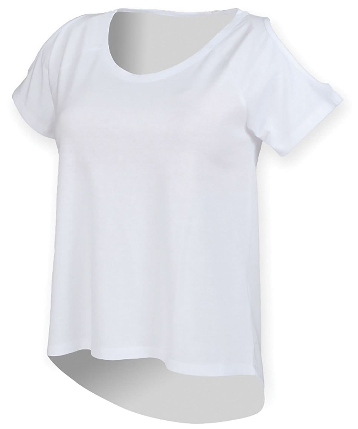 SF T shirt with drop detail SK233 - White XL - Customisable T-Shirt