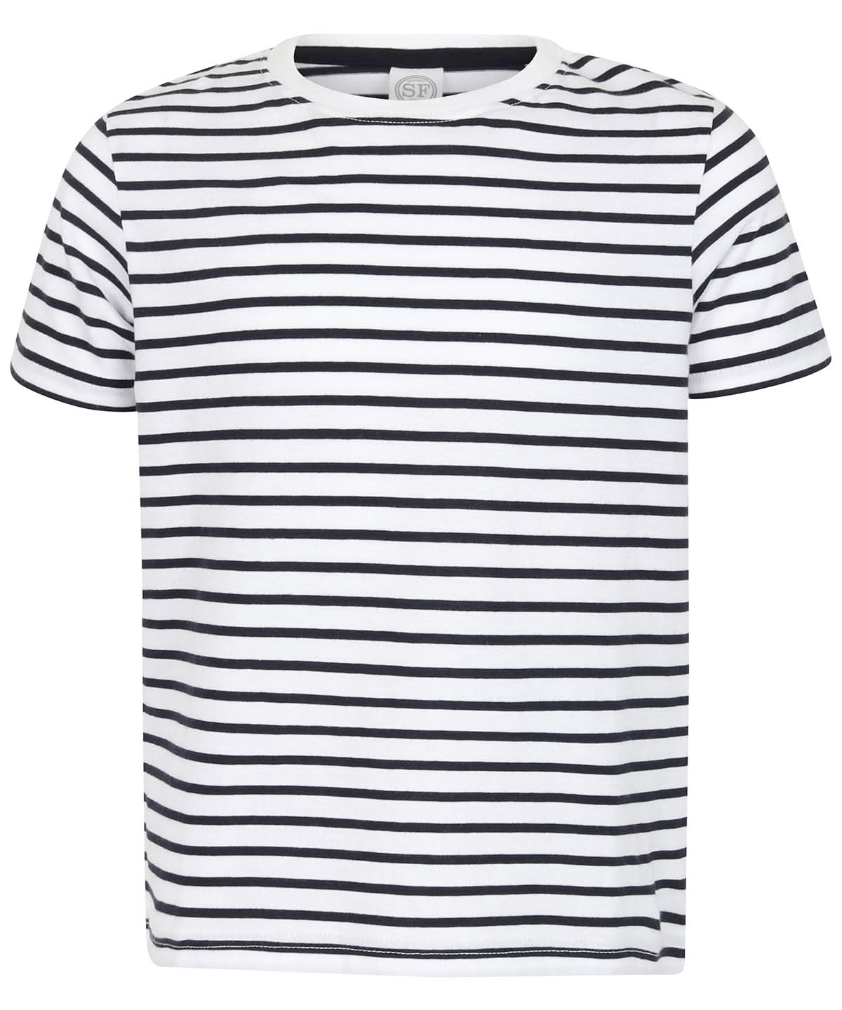 SF Kids striped T SM202 - White Oxford Navy - Customisable T-Shirt