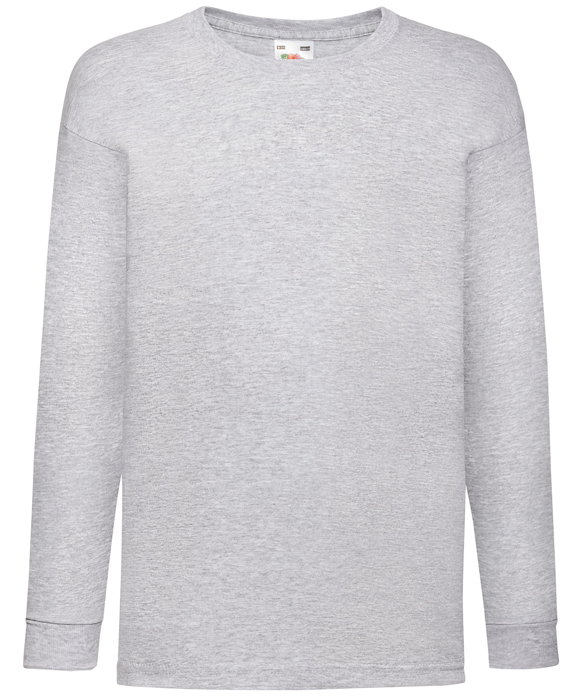 Kids long sleeve valueweight T - SS007 - Heather Grey - Customisable T-Shirts