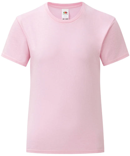 Girls Iconic T SS025 - Light Pink - Customisable T-Shirt