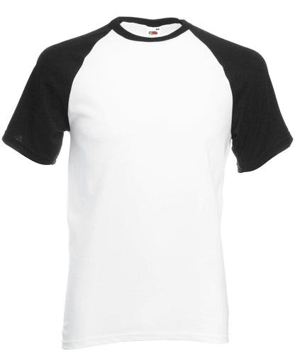 Short Sleeve Baseball T SS026 - White Black - Customisable T-Shirt