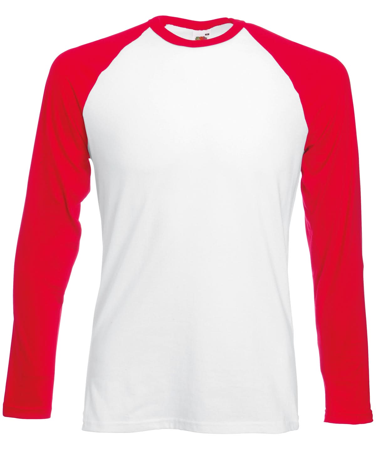 Long Sleeve Baseball T SS028 - White Red - Customisable T-Shirt