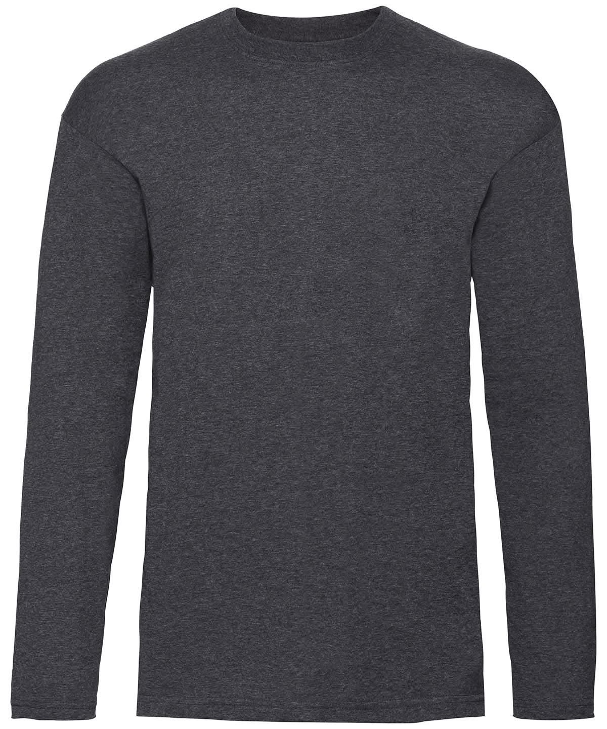 Valueweight Long Sleeve T SS032 - Dark Heather Grey - Customisable T-Shirt