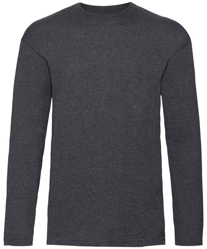 Valueweight Long Sleeve T SS032 - Dark Heather Grey - Customisable T-Shirt