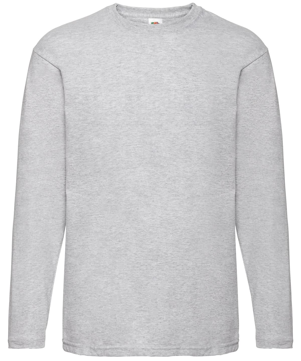 Valueweight Long Sleeve T SS032 - Heather Grey - Customisable T-Shirt