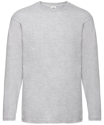 Valueweight Long Sleeve T SS032 - Heather Grey - Customisable T-Shirt
