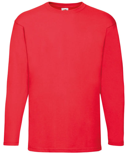 Valueweight Long Sleeve T SS032 - Red - Customisable T-Shirt