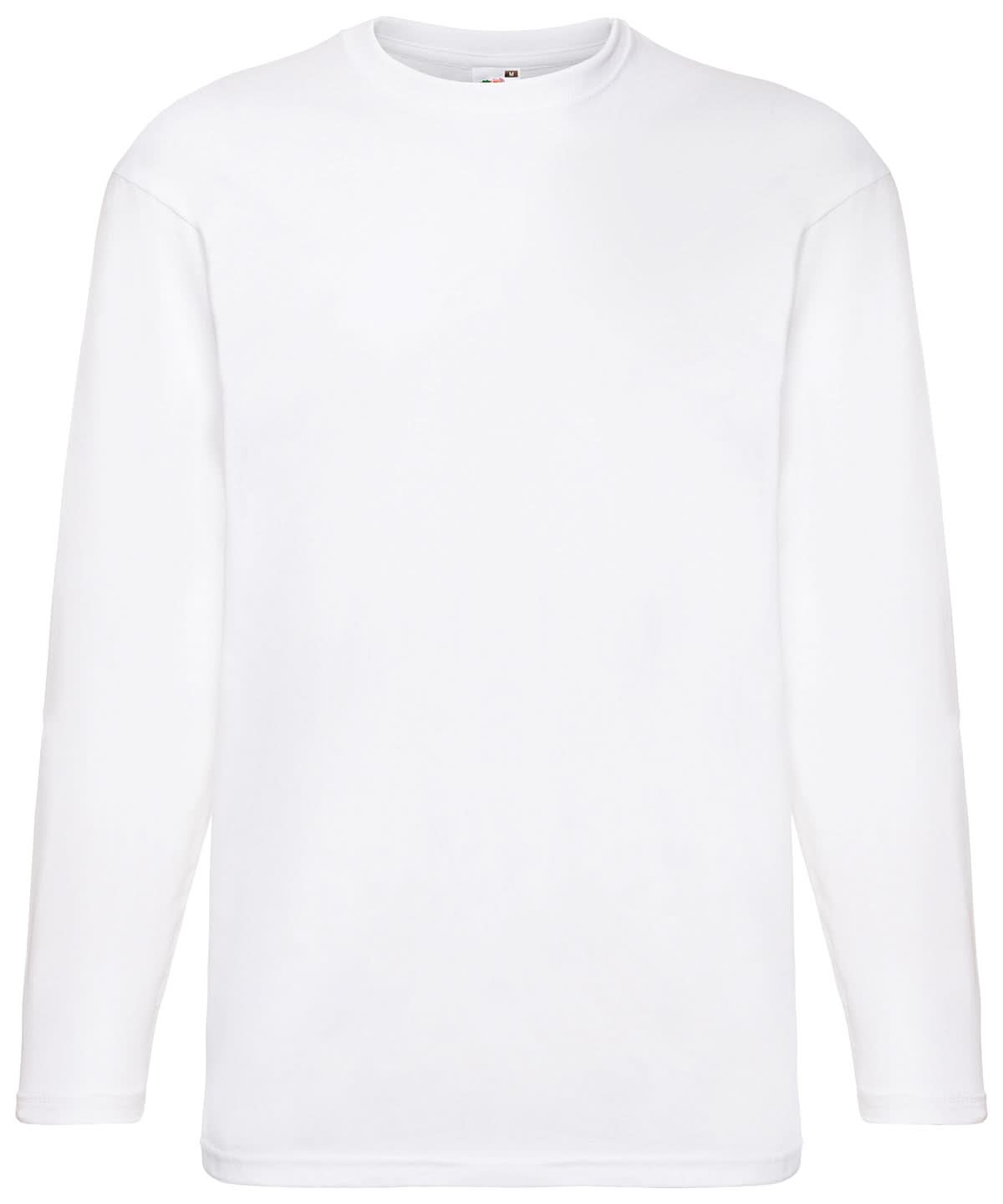 Valueweight Long Sleeve T SS032 - White - Customisable T-Shirt