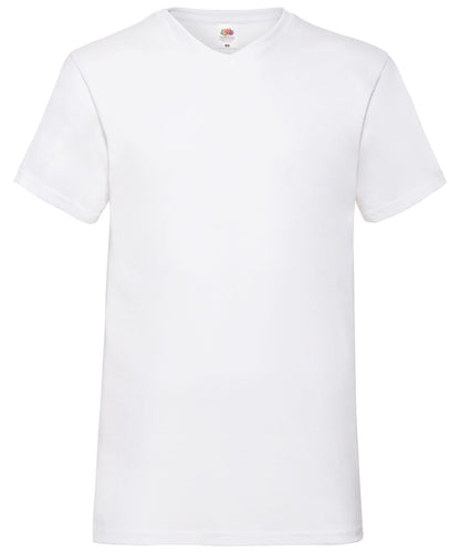Valueweight V Neck T SS034 - White - Customisable T-Shirt