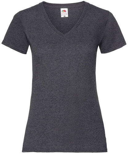 WomenS Valueweight V Neck T SS047 - Dark Heather Grey 2XL - Customisable T-Shirt