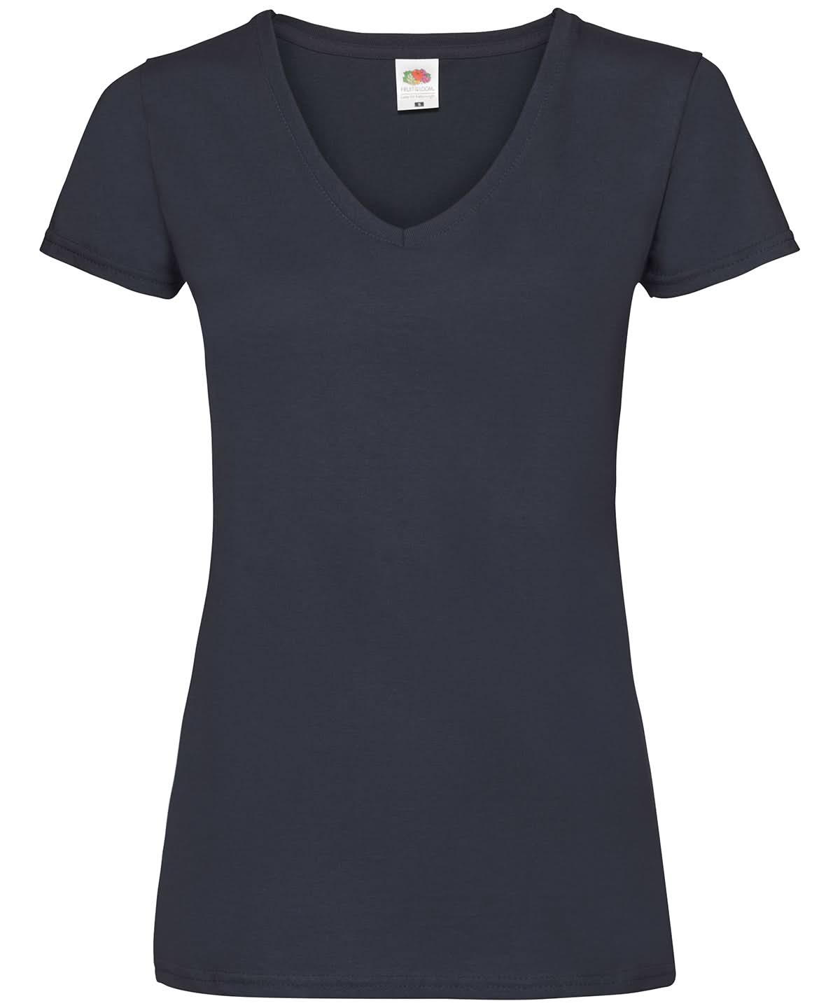 WomenS Valueweight V Neck T SS047 - Deep Navy - Customisable T-Shirt