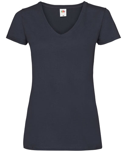 WomenS Valueweight V Neck T SS047 - Deep Navy - Customisable T-Shirt
