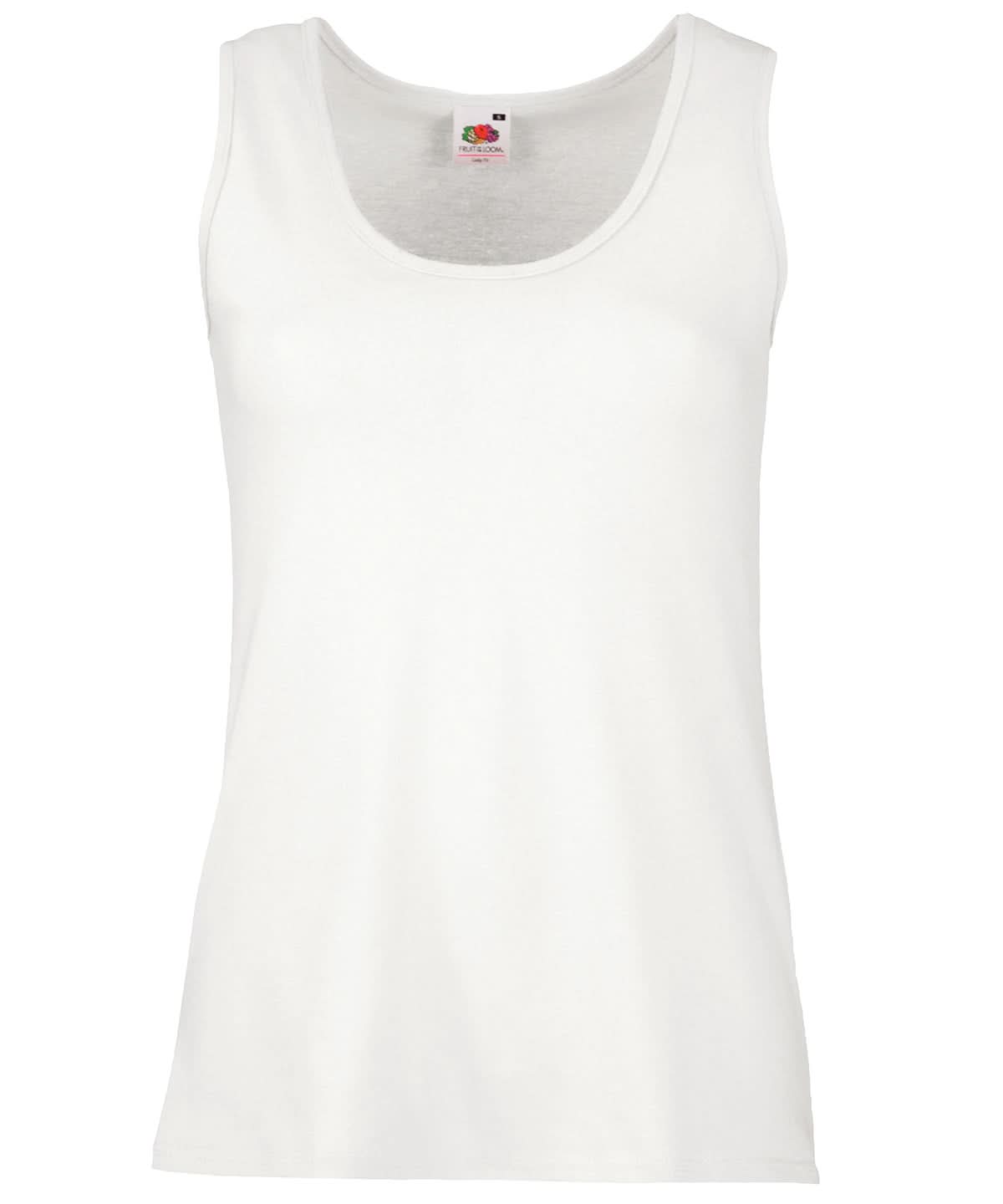WomenS Valueweight Vest SS051 - White - Customisable Vest