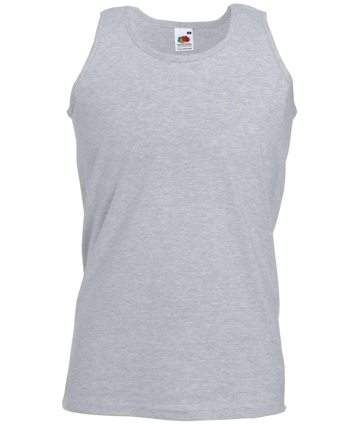 Valueweight Athletic Vest SS100 - Heather Grey* - Customisable Vest