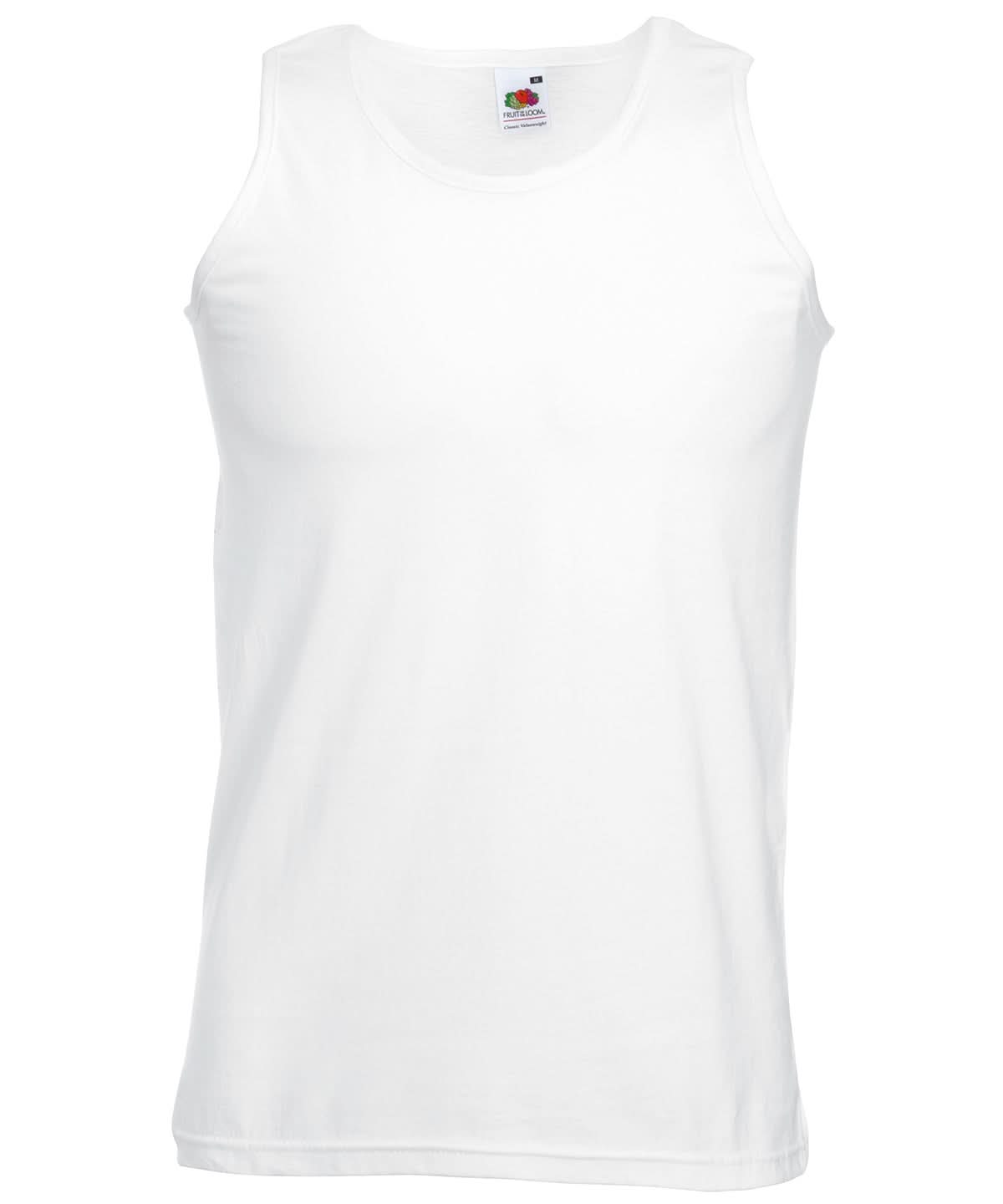 Valueweight Athletic Vest SS100 - White* - Customisable Vest