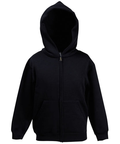 Kids Classic Hooded Sweatshirt Jacket SS225 - Black - Customisable Jacket