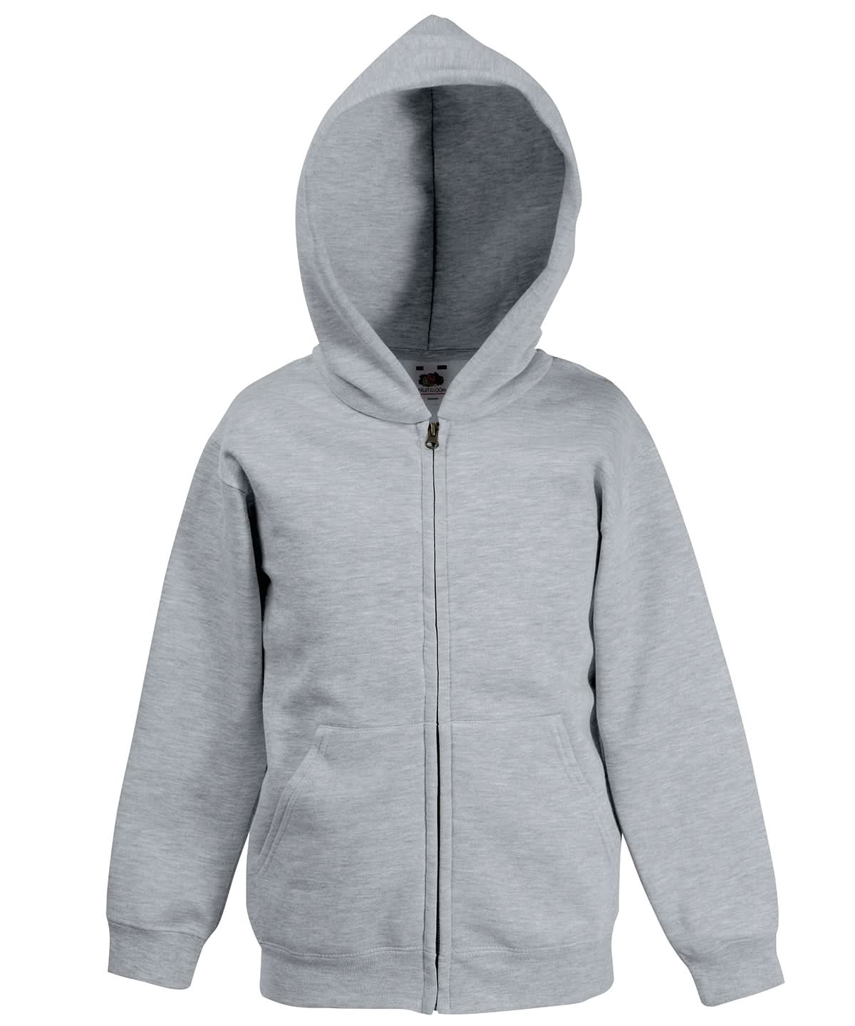 Kids Classic Hooded Sweatshirt Jacket SS225 - Heather Grey - Customisable Jacket