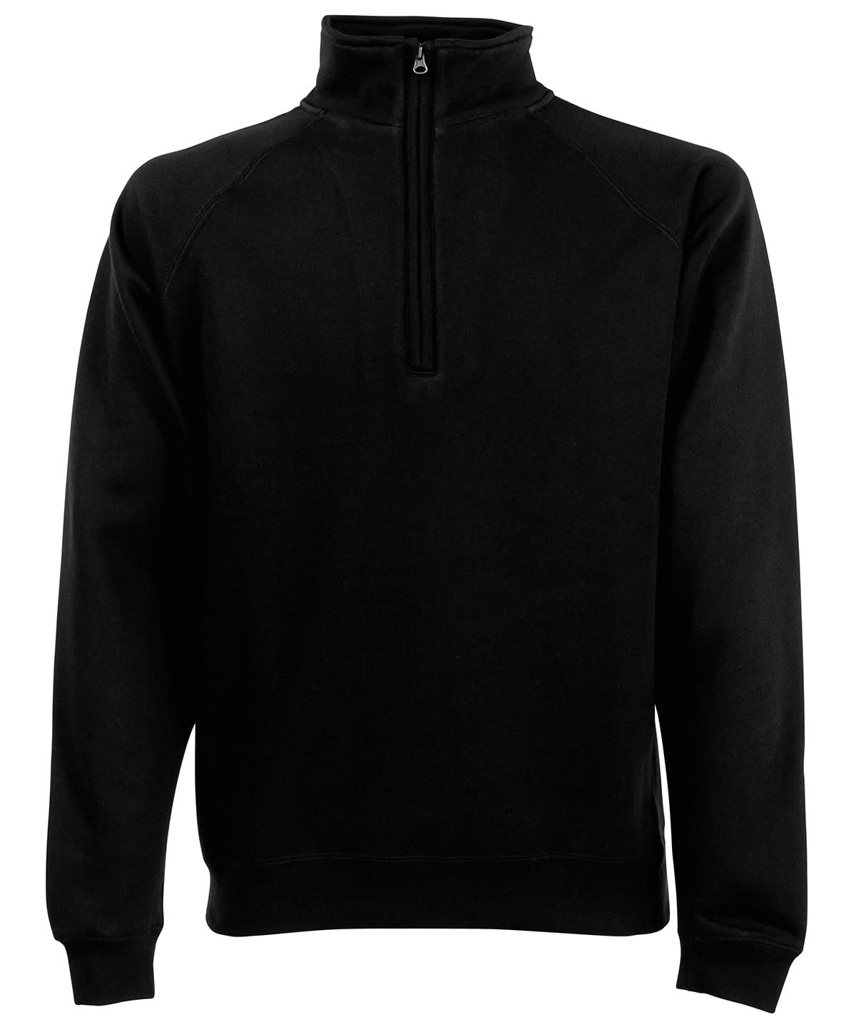 Classic 8020 Zip Neck Sweatshirt SS230 - Black - Customisable Sweatshirts