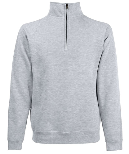 Classic 8020 Zip Neck Sweatshirt SS230 - Heather Grey - Customisable Sweatshirts