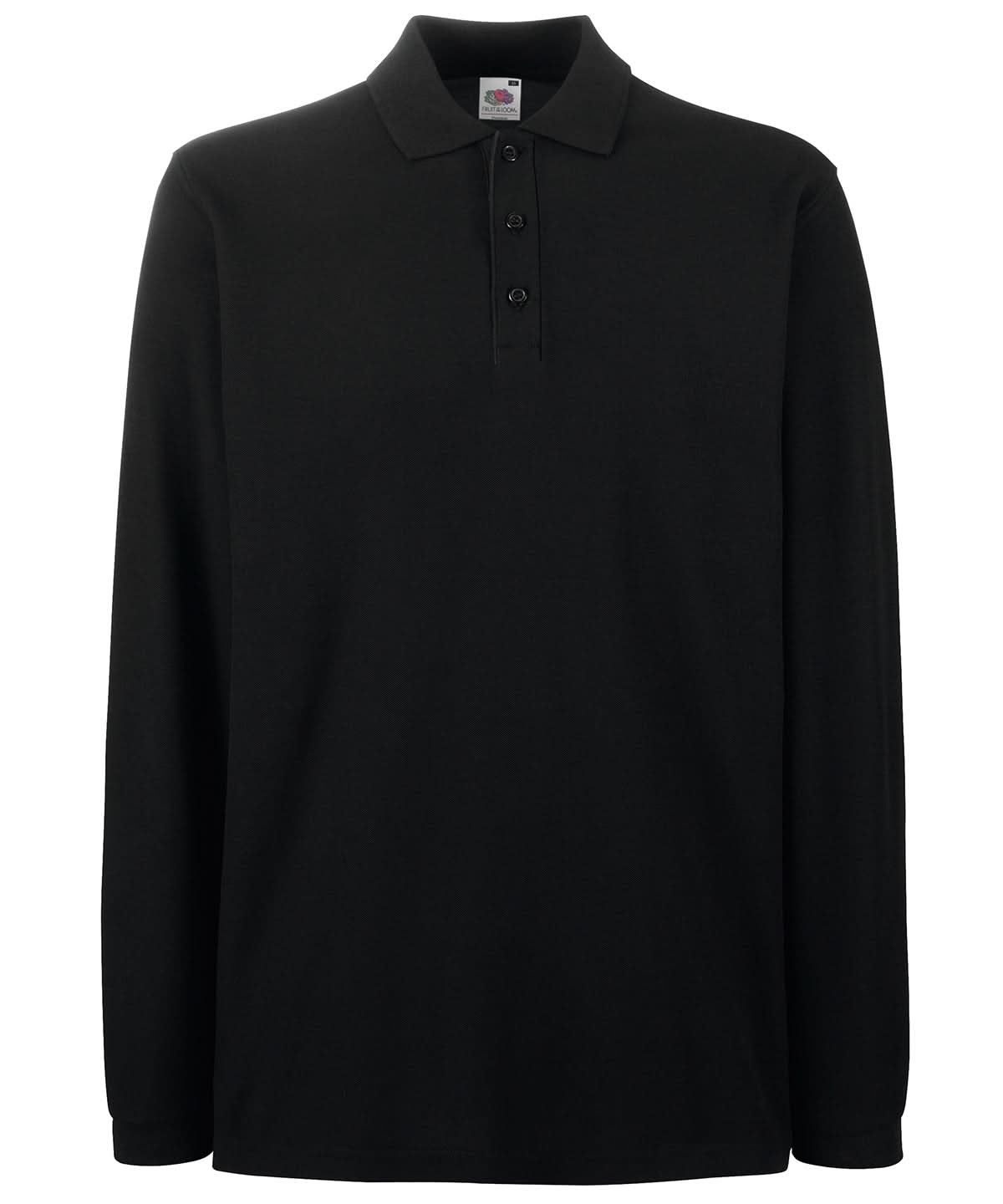 Premium Long Sleeve Polo SS258 - Black - Customisable Polos
