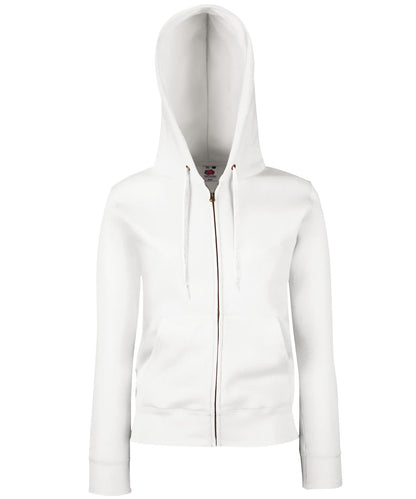 WomenS Premium 7030 Hooded Sweatshirt Jacket SS312 - White - Customisable Jacket