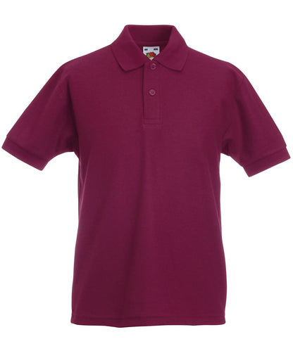 Kids 6535 Piqu Polo SS417 - Burgundy - Customisable Polos
