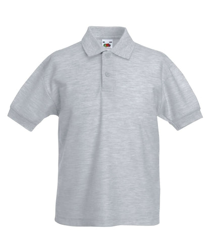 Kids 6535 Piqu Polo SS417 - Heather Grey - Customisable Polos