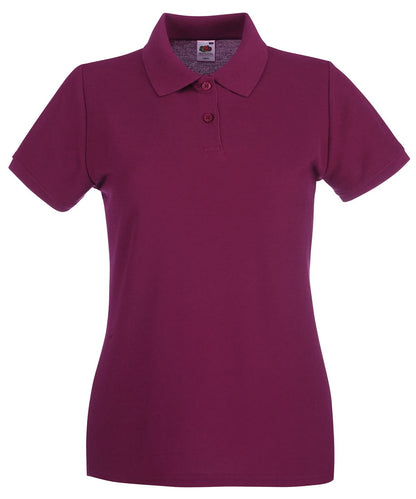 Ladies Premium Polo Shirt SS505 - Burgundy XS - Customisable Polos