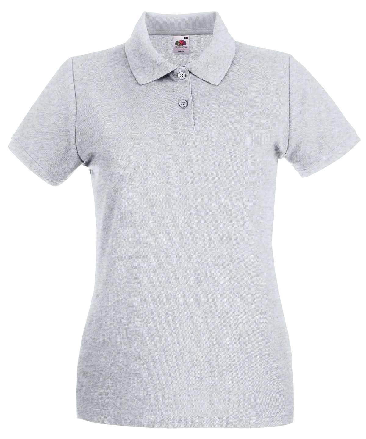 Ladies Premium Polo Shirt SS505 - Heather Grey - Customisable Polos