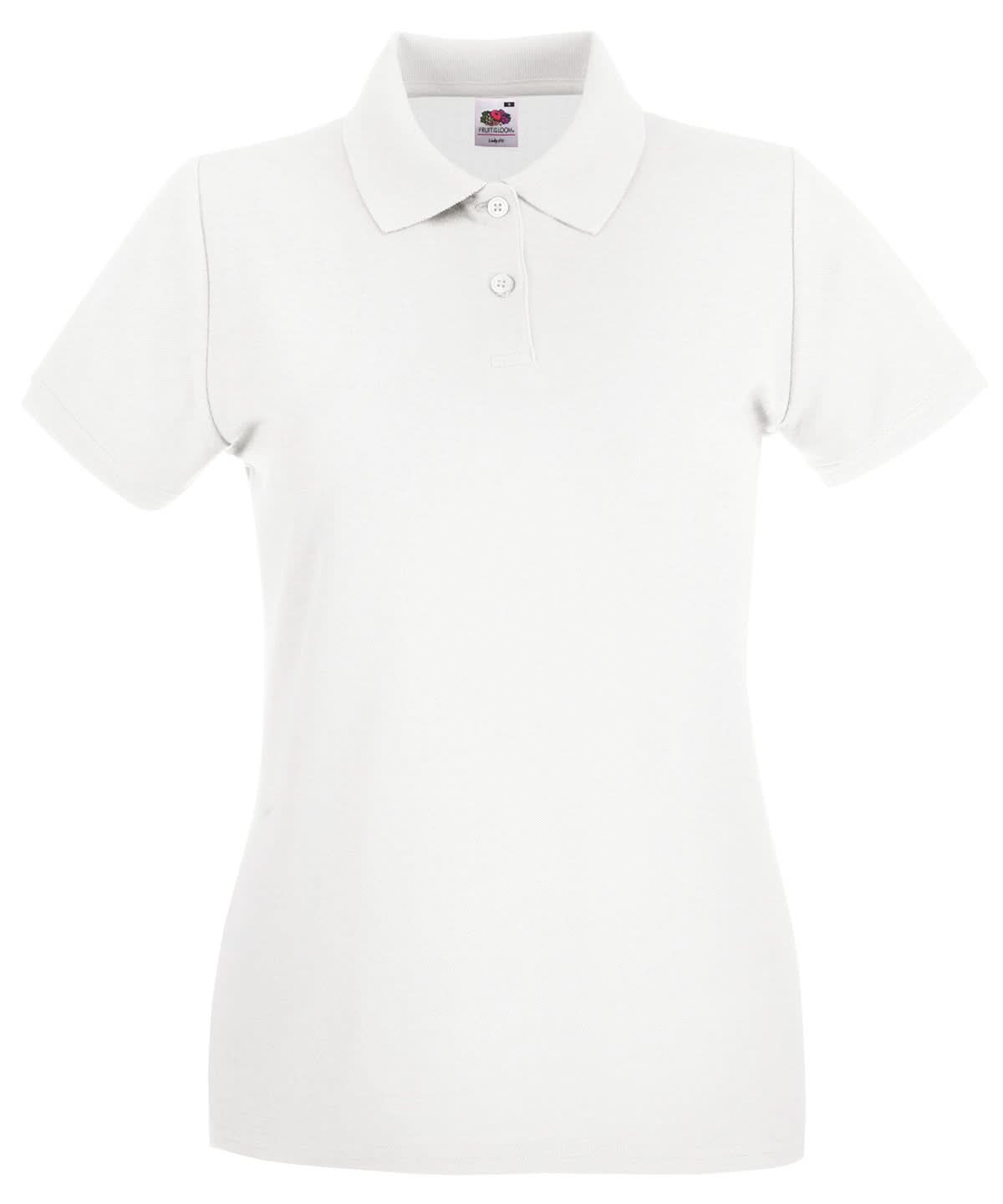 Ladies Premium Polo Shirt SS505 - White - Customisable Polos